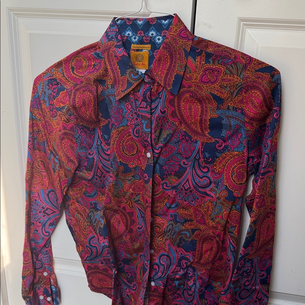 Ruby Rd. Multicolor Paisley Button Down Shirt - image 1